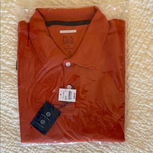 Jos. A. Bank Orange Short Sleeve Polo Shirt Classic Design